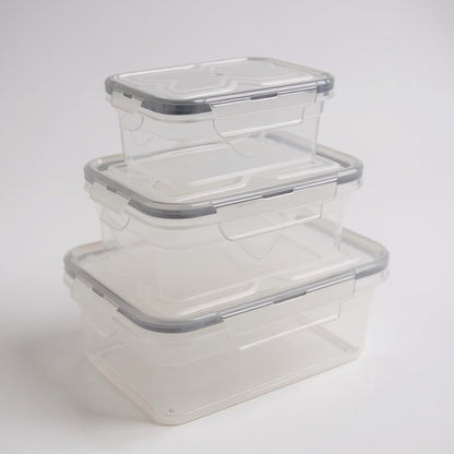 CH 3 Piece Aroma Air Tight Rectangular Container Set Clear