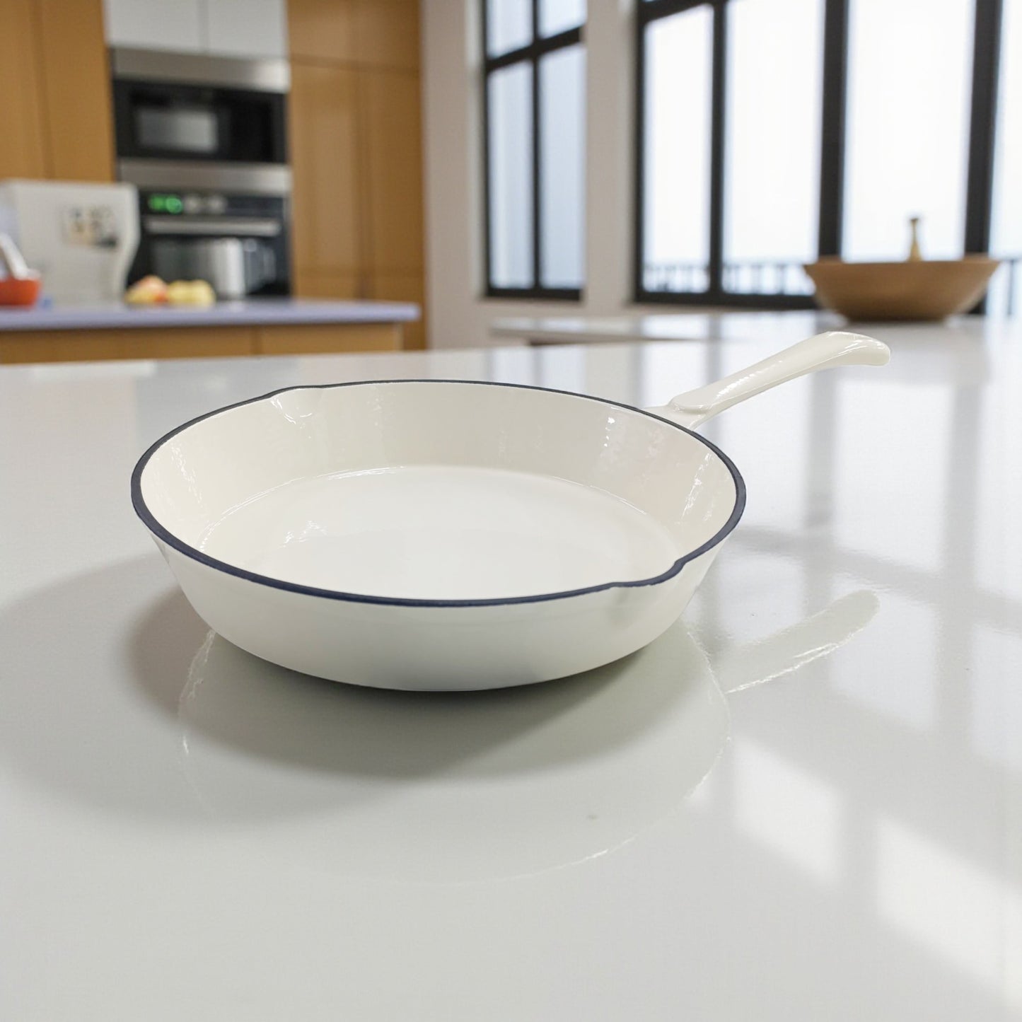 CH 25cm Cast Iron Frying Pan Cream
