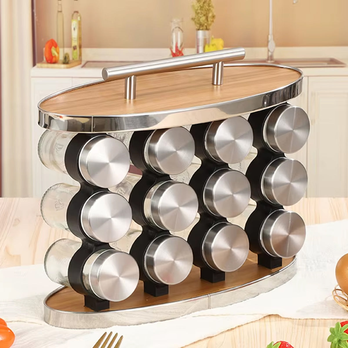 CH 12 Piece Oval Spice Jar Set