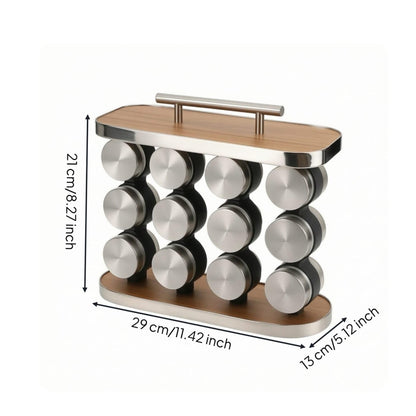 CH 12 Piece Rectangular Spice Jar Set