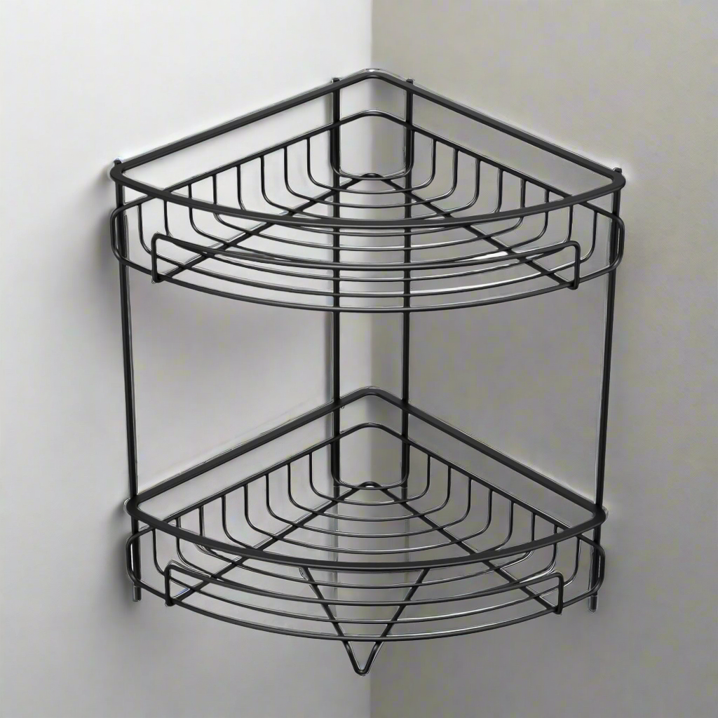 CH 2 Tier Shower Caddy Matte Black