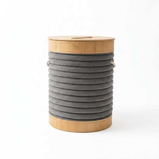 CH Round Laundry Basket Dark Grey
