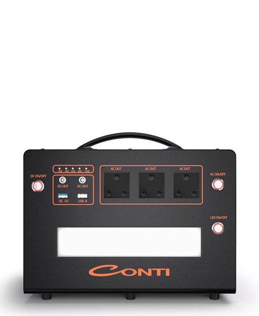 Conti 1000W Portable Power Station - Black