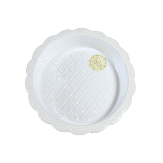 Ciroa Print Ceramic Pie Dish White