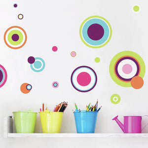 Urban Decor Crazy Dots DIY Removable Wall Stickers Multicoloured