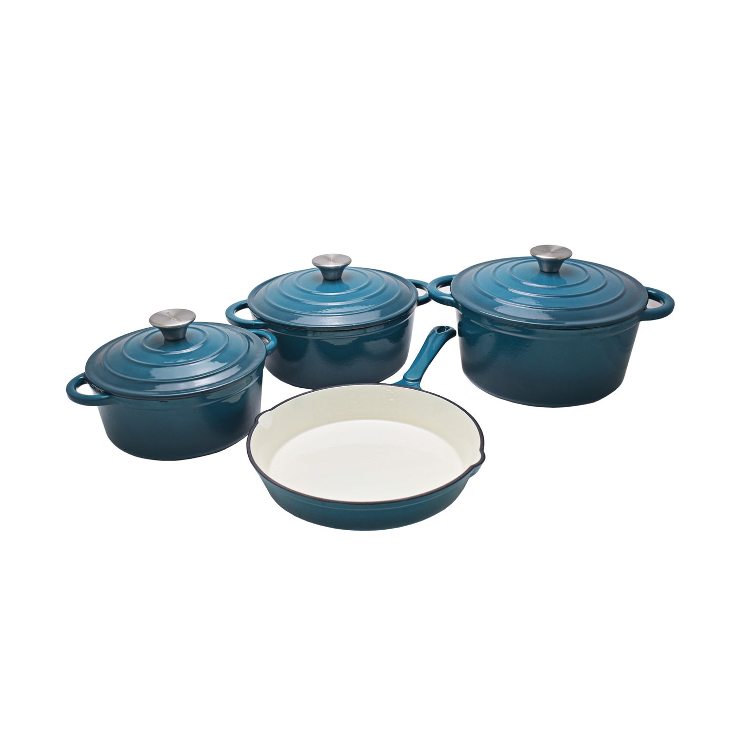 CTH 7 Piece Cast Iron Pot Set - Dark Blue