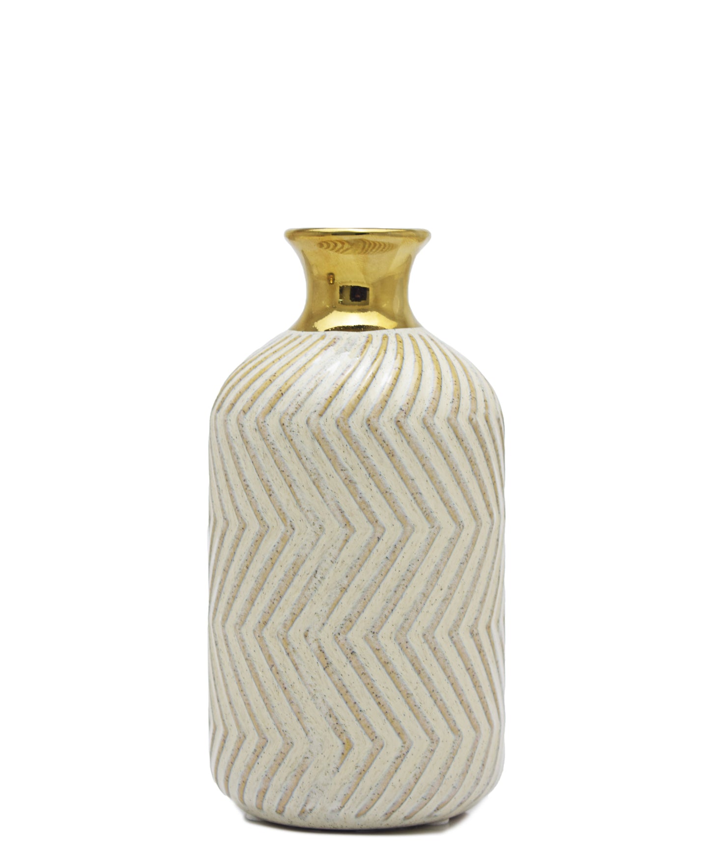 Urban Decor 18cm Oatmeal Bottle Vase - Gold