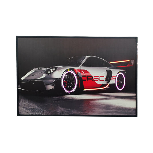 120 x 80cm Car Frame with Lights Red & Silver