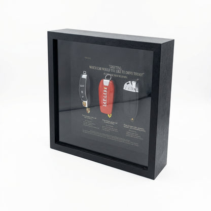 25 x 25cm Sports Car Key Frame Black