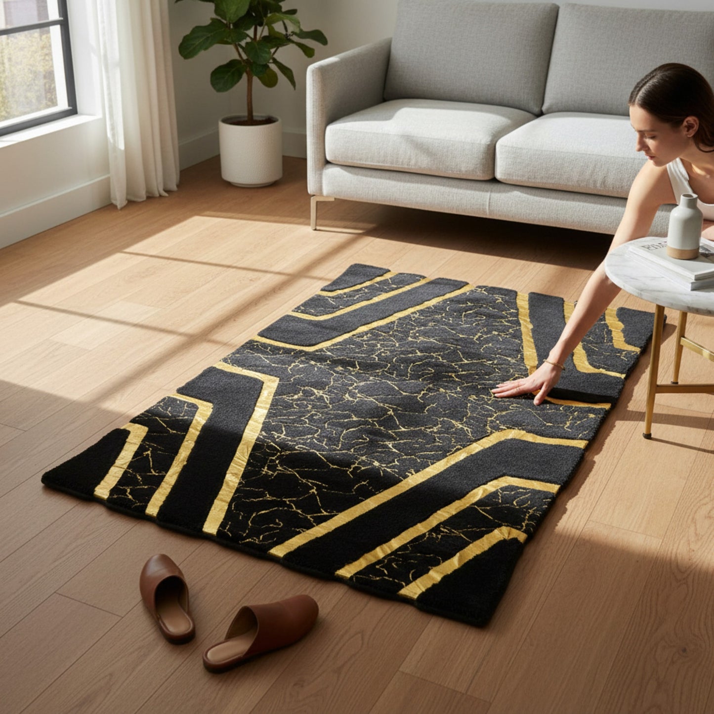 2 x 2.3m Carpet Black