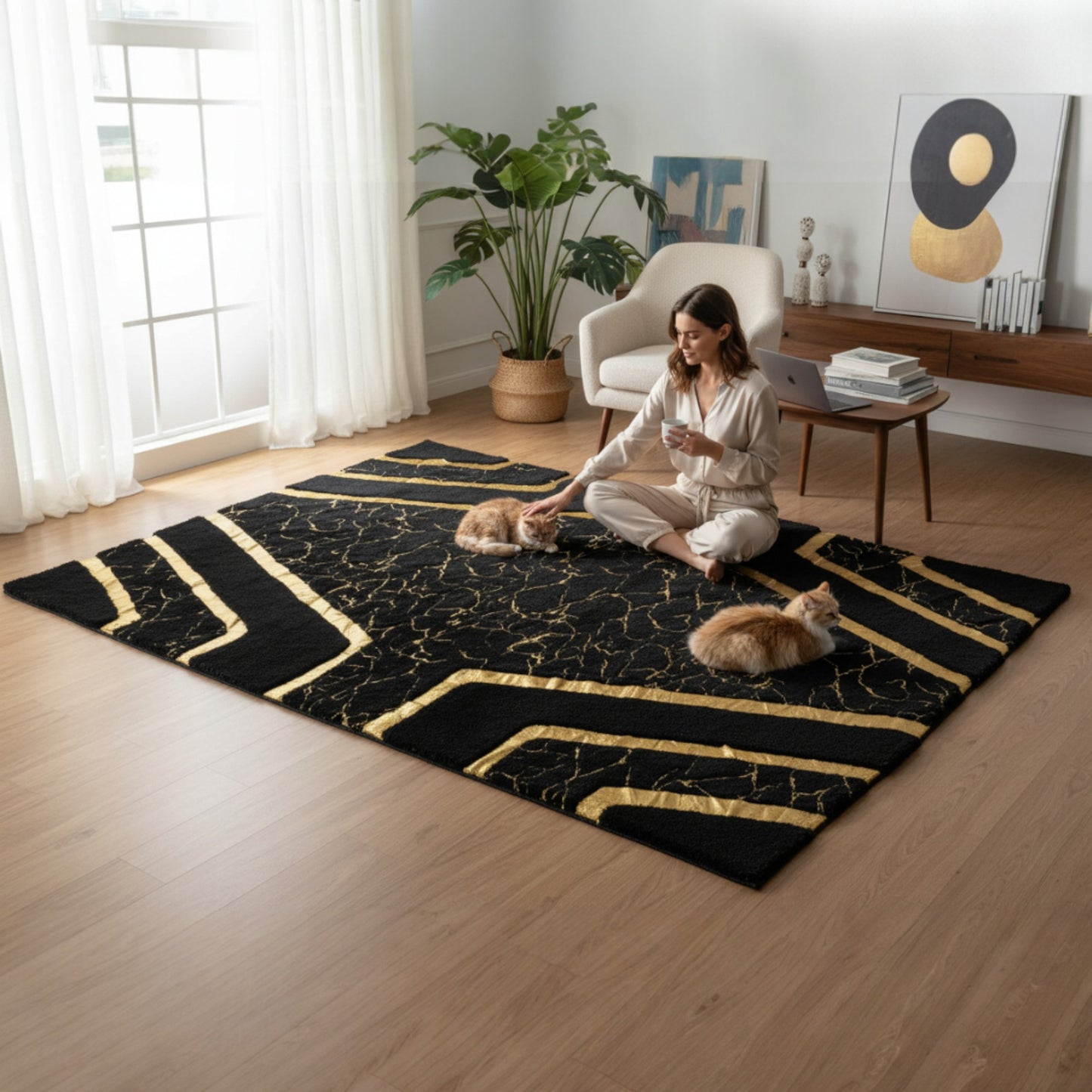 2 x 2.3m Carpet Black