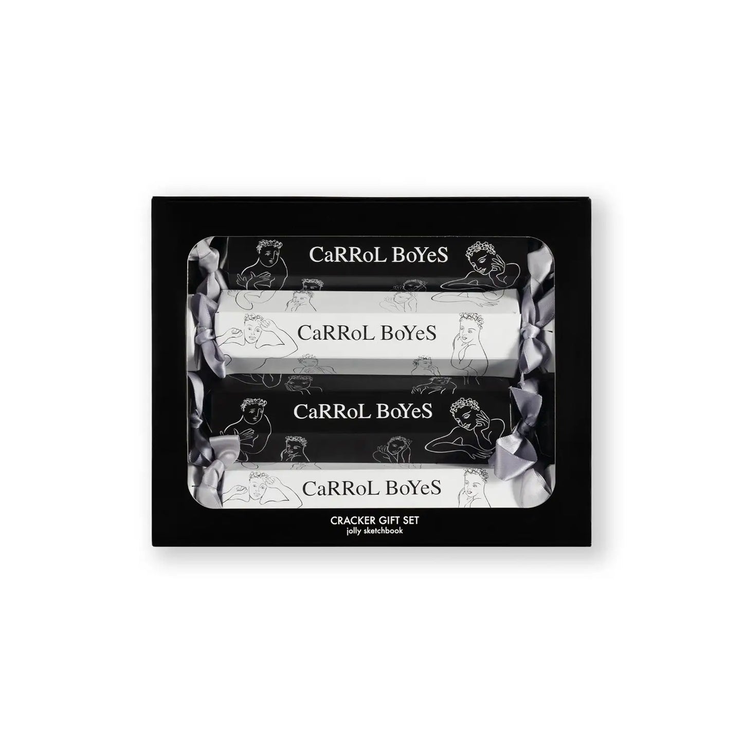 Carrol Boyes Jolly Sketchbook Cracker Gift Set Black & White