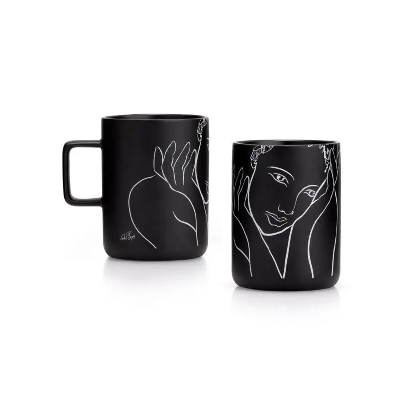 Carrol Boyes 4 Piece 375ml Radiant Mug Set Black