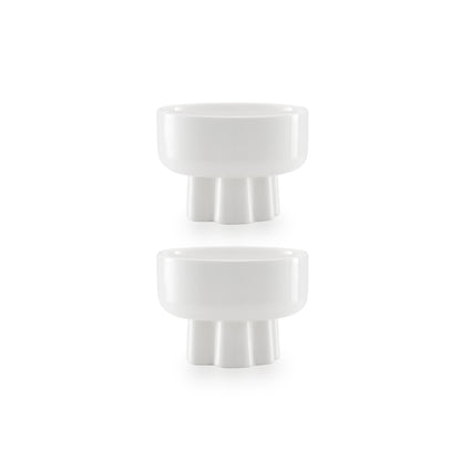 Carrol Boyes Wavy 2 Piece Small Footed Bowl Set White