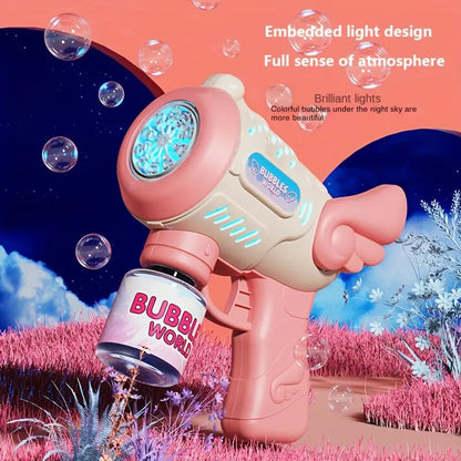 Angel Wing Automatic Bubble Launcher Pink