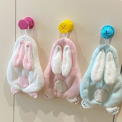 Cartoon Face Rabbit Eared Hand Towel - Assorted