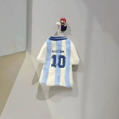 Cartoon Face Soccer Jersey Hand Towel - Assorted