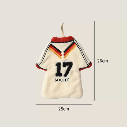 Cartoon Face Soccer Jersey Hand Towel - Assorted