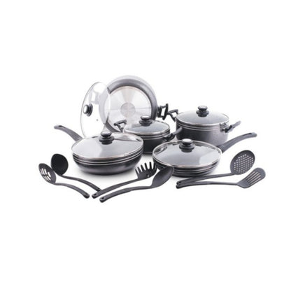 Casio 16 Piece Non-stick Pot Set Black