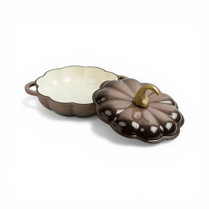CH 26cm Cast Iron Pumpkin Pot Brown
