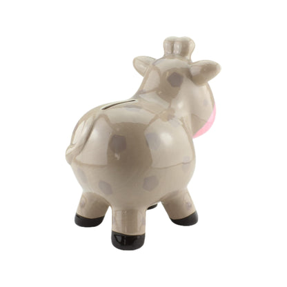 Cow Ceramic Money Bank Grey
