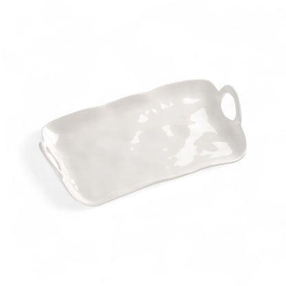 Kitchen Life Rectangular Ceramic Platter White