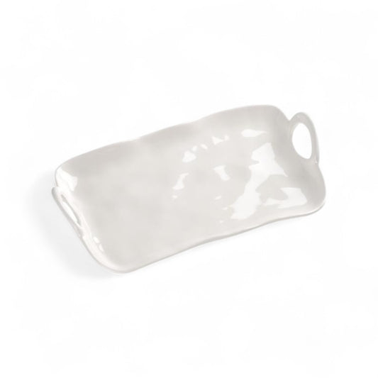Kitchen Life Rectangular Ceramic Platter White
