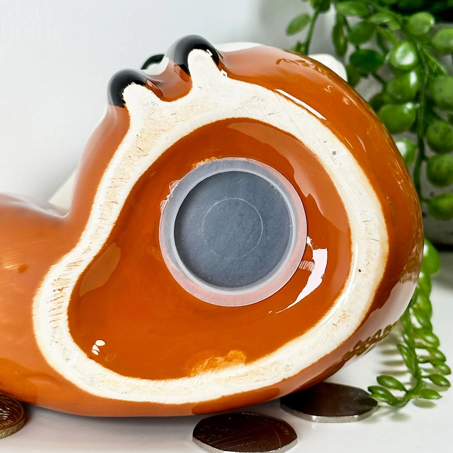 Fox Ceramic Money Box Brown