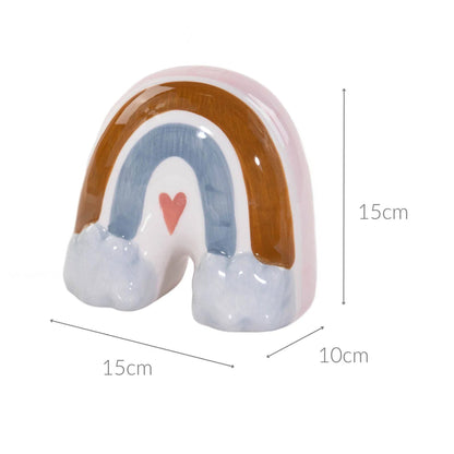 Rainbow Ceramic Money Bank Multicoloured