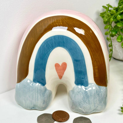 Rainbow Ceramic Money Bank Multicoloured