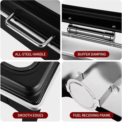 Kitchen Life Luxury Chafing Dish Buffet Set Matte Black