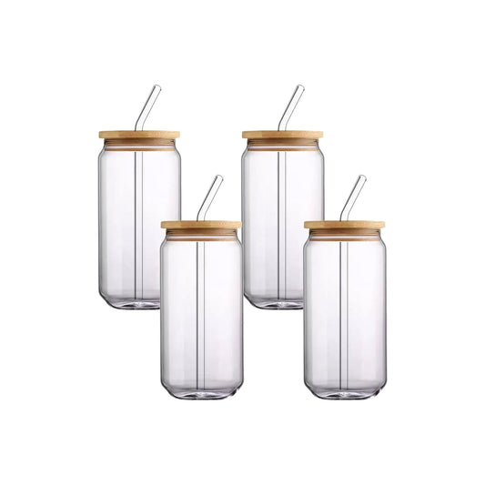 4 Piece 500ml Glass Tumbler Set Clear