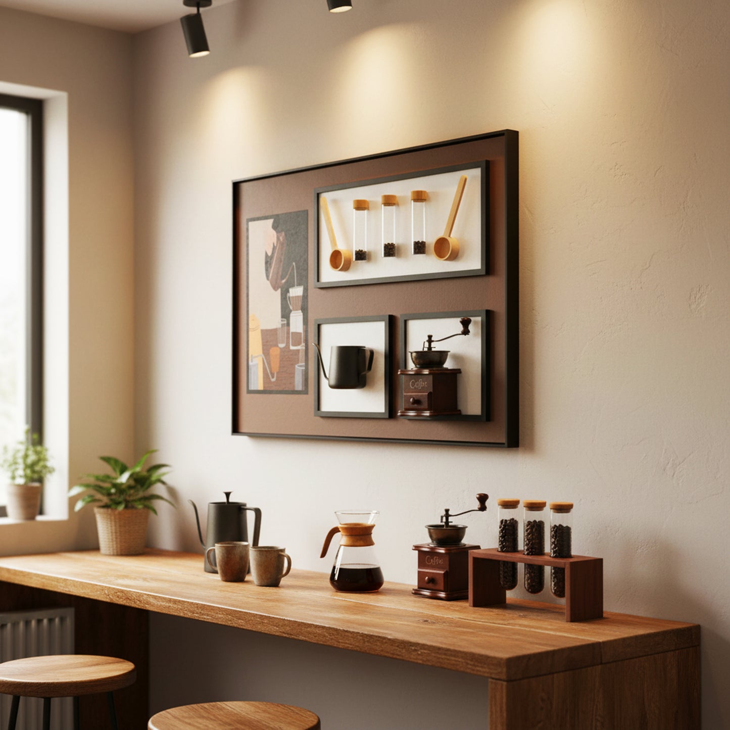 60 x 80cm Coffee Frame Brown