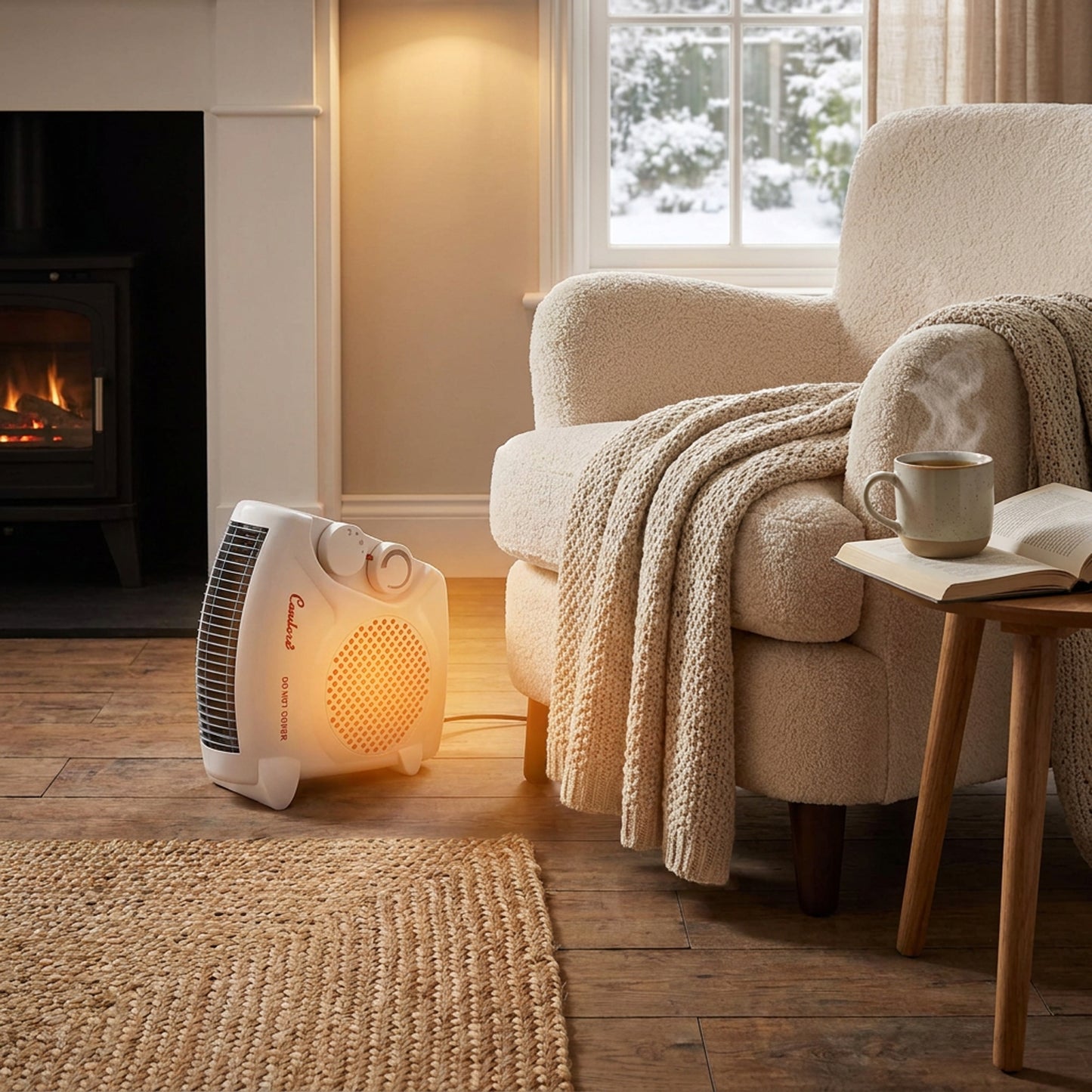 Condere Electric Fan Heater White