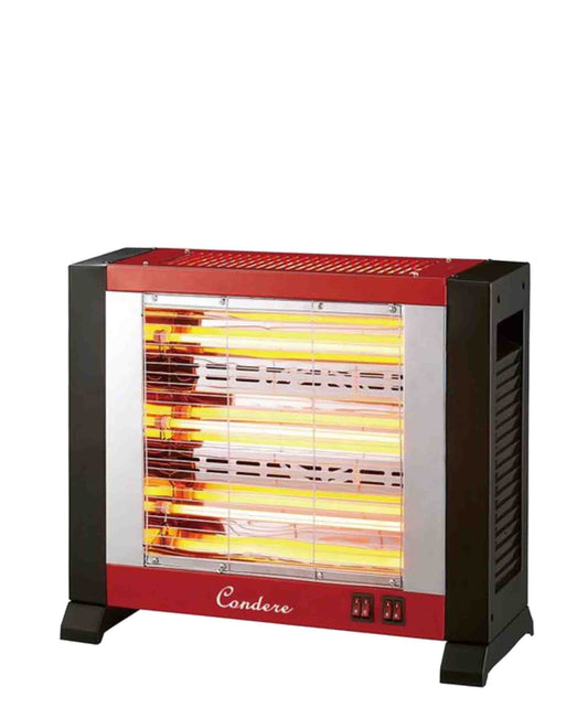 Condere 1600W Quartz Heater - Black & Red