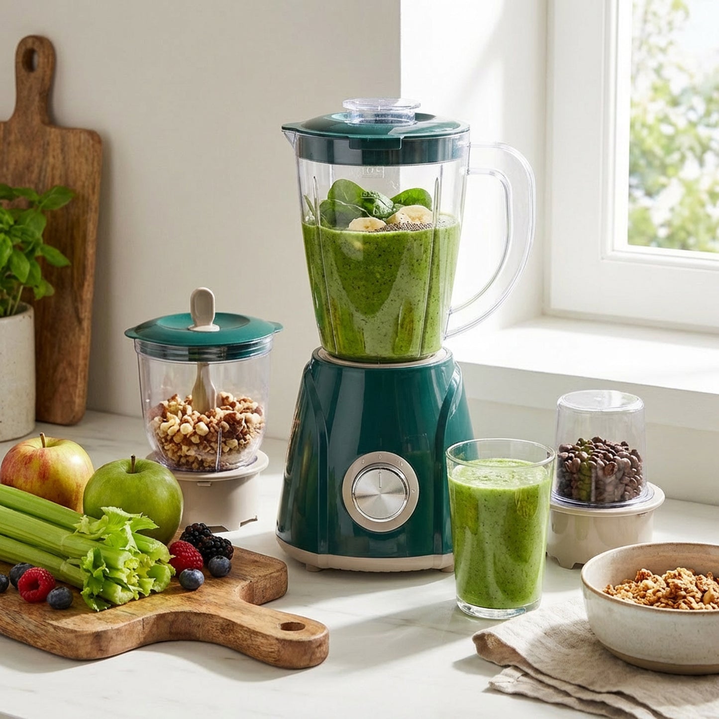 Condere 3-in-1 Blender, Juicer & Grinder Green