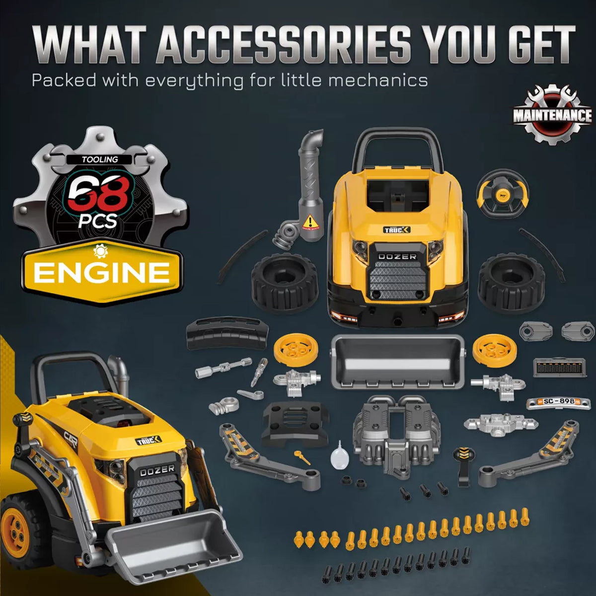 Construction Loader Truck with Spray & Light Yellow