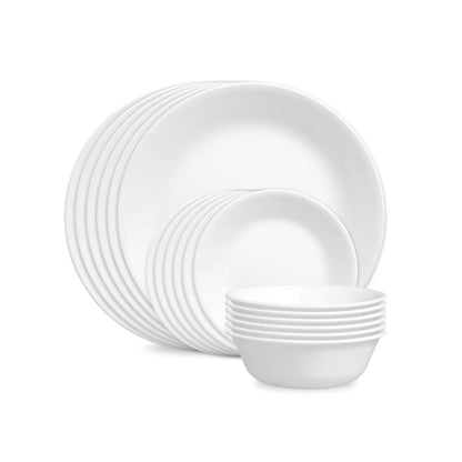 Corelle Winter Frost White 18 Piece Dinner Set