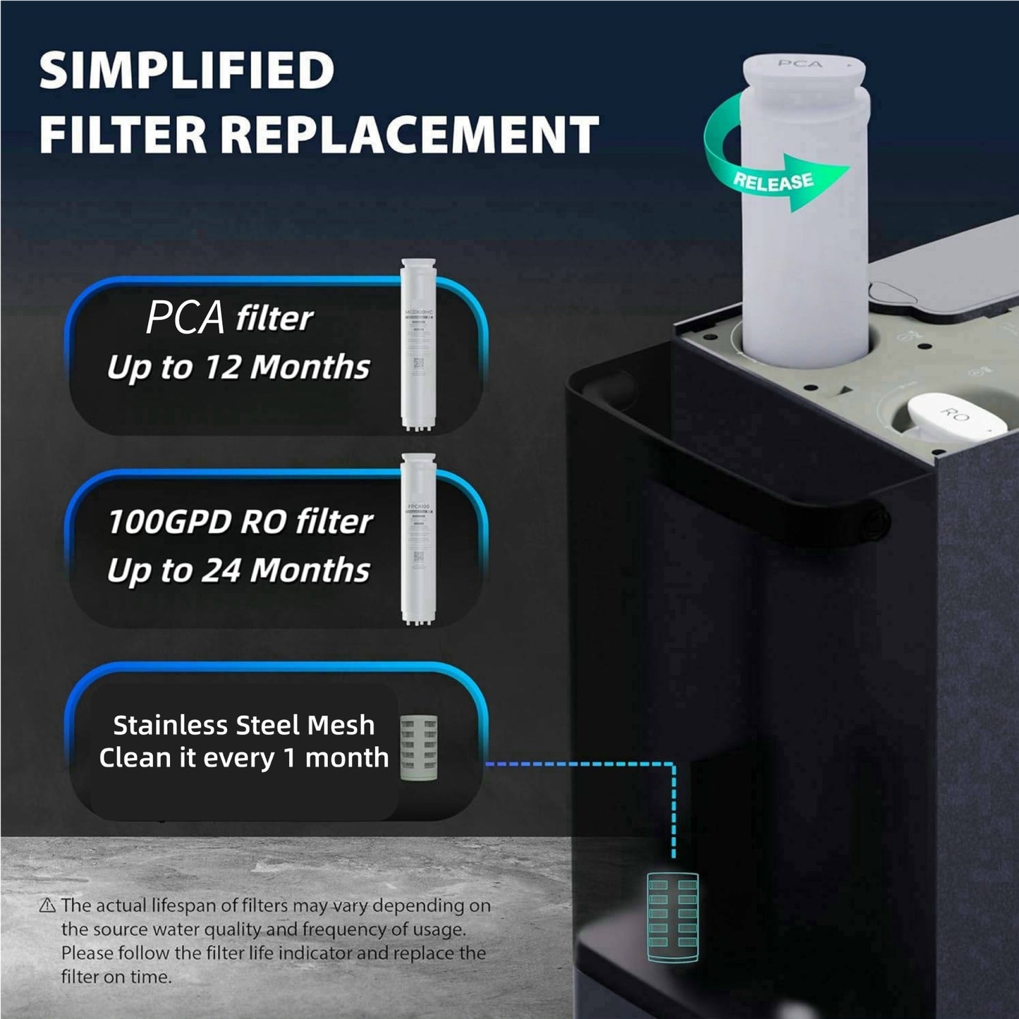 Cara Hot & Cold Water Station Black