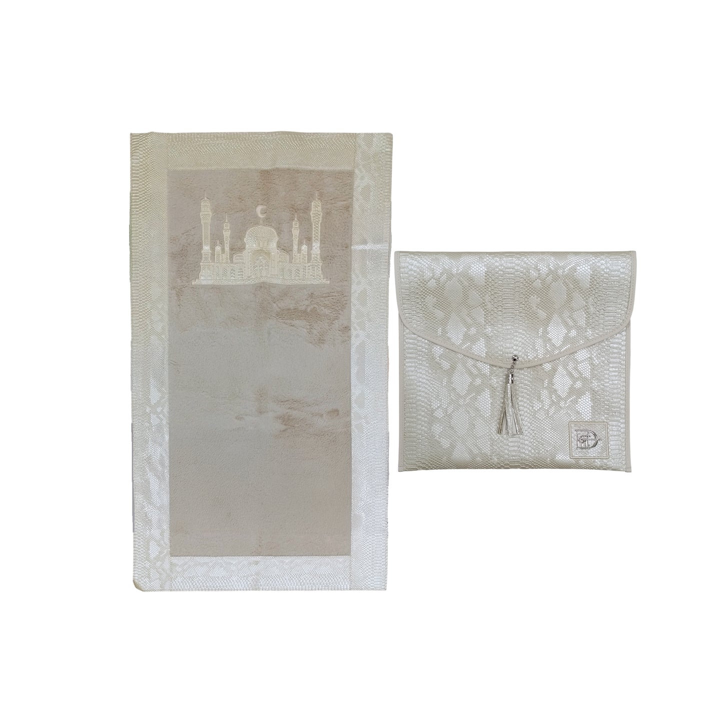 Musallah with Leather Bag Cream