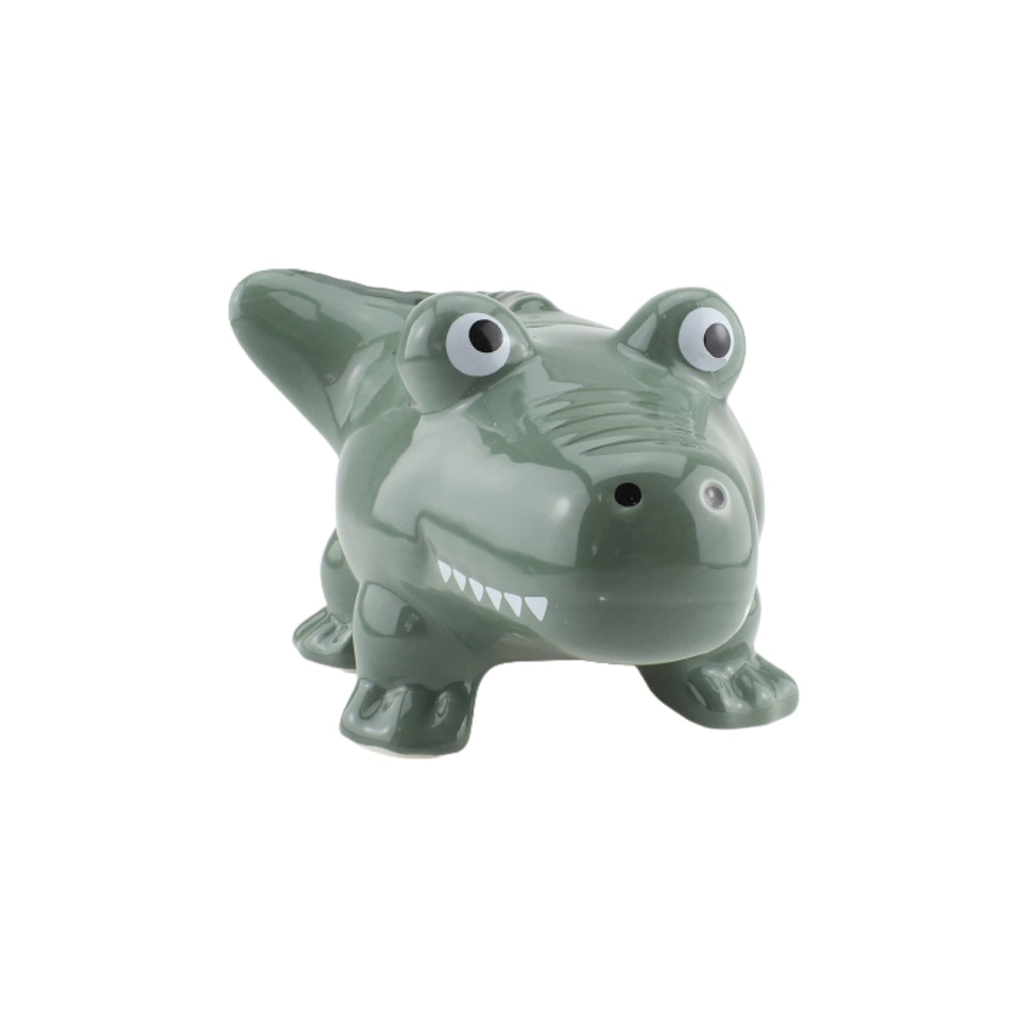 Crocodile Ceramic Money Bank Green