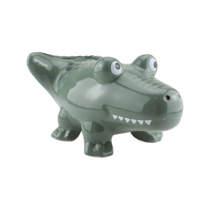 Crocodile Ceramic Money Bank Green