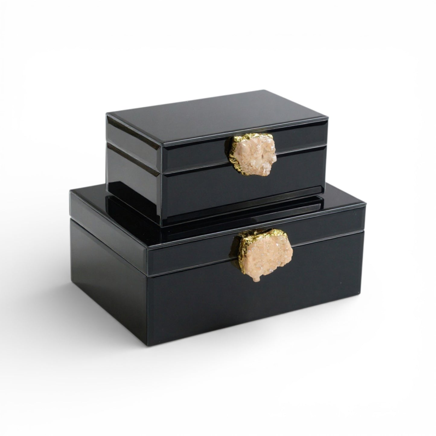 2 Piece Jewellery Box Set Black