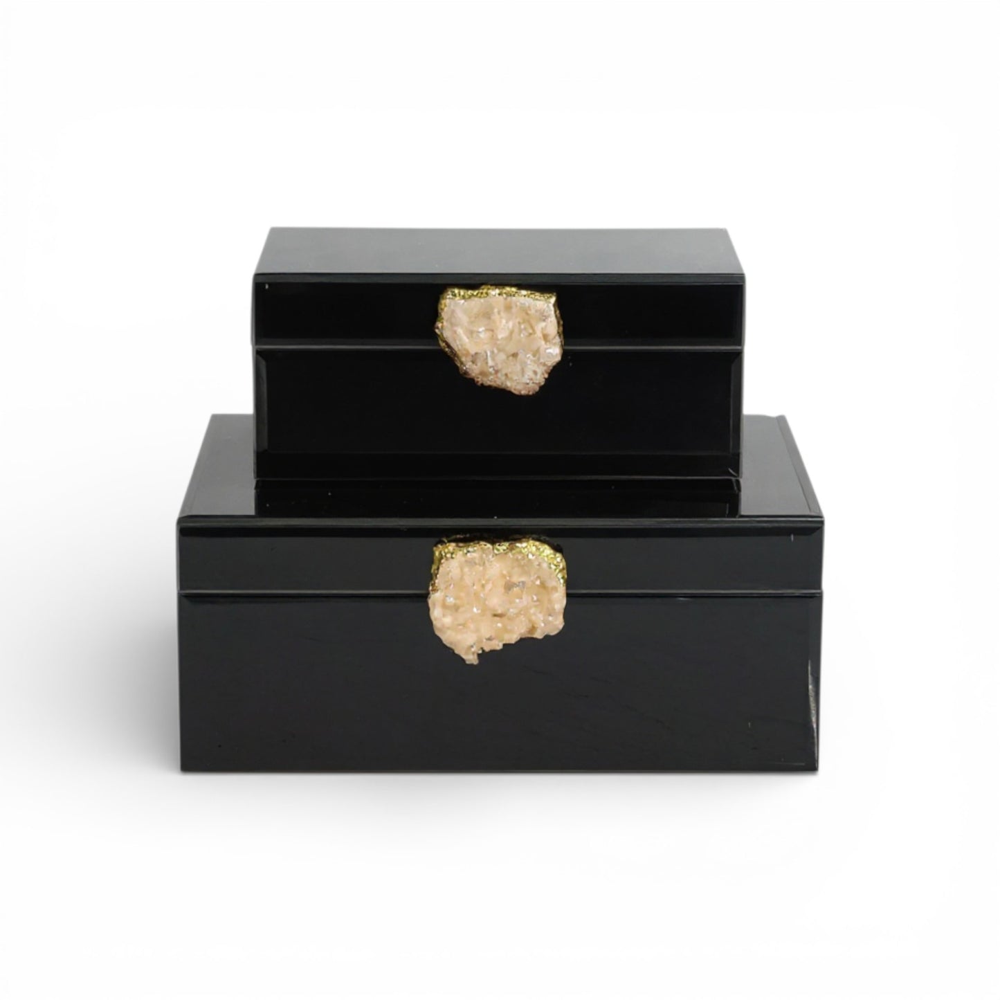2 Piece Jewellery Box Set Black