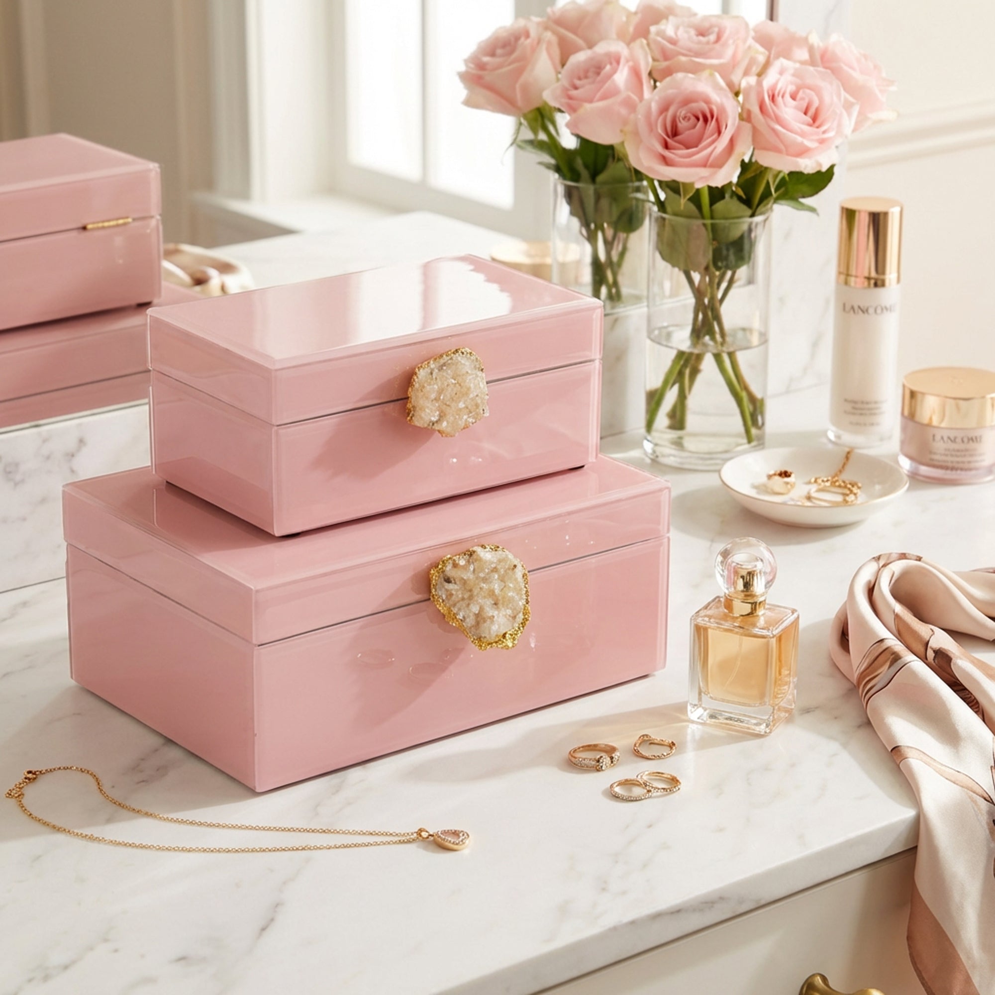 新品　Swan Jewelry Box サクラピンク 2 Piece Jewellery Box Set Pink – The Culinarium