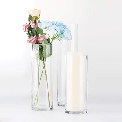 Urban Decor 20cm Cylinder Vase Clear