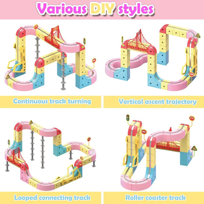 DIY 115 Piece Magnetic Track Toy Multicoloured