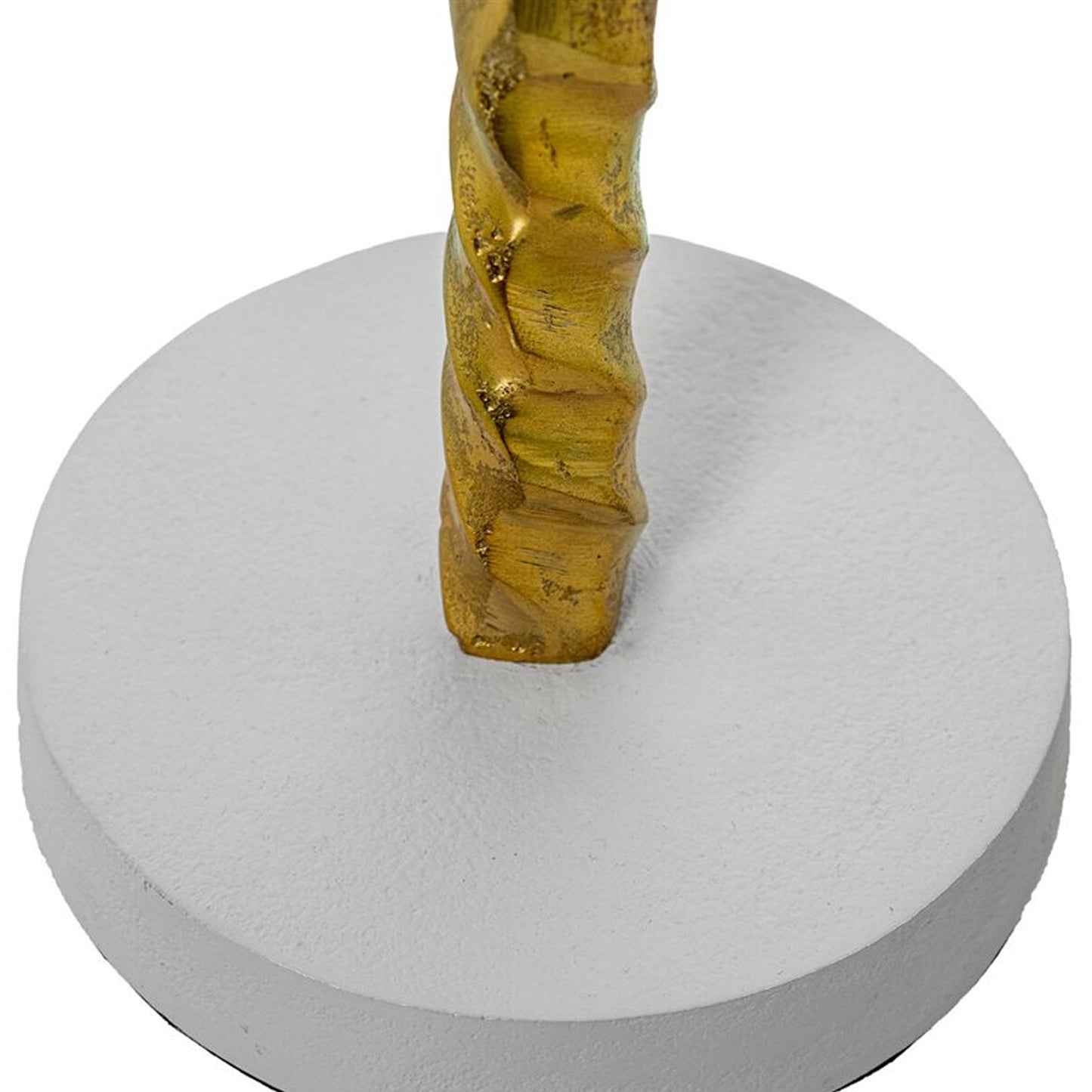 Urban Decor 21cm Pillar Candle Holder Gold & White