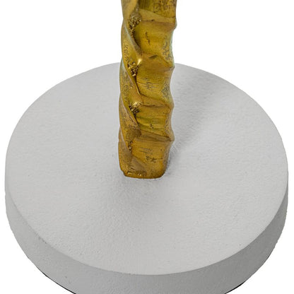 Urban Decor 21cm Pillar Candle Holder Gold & White