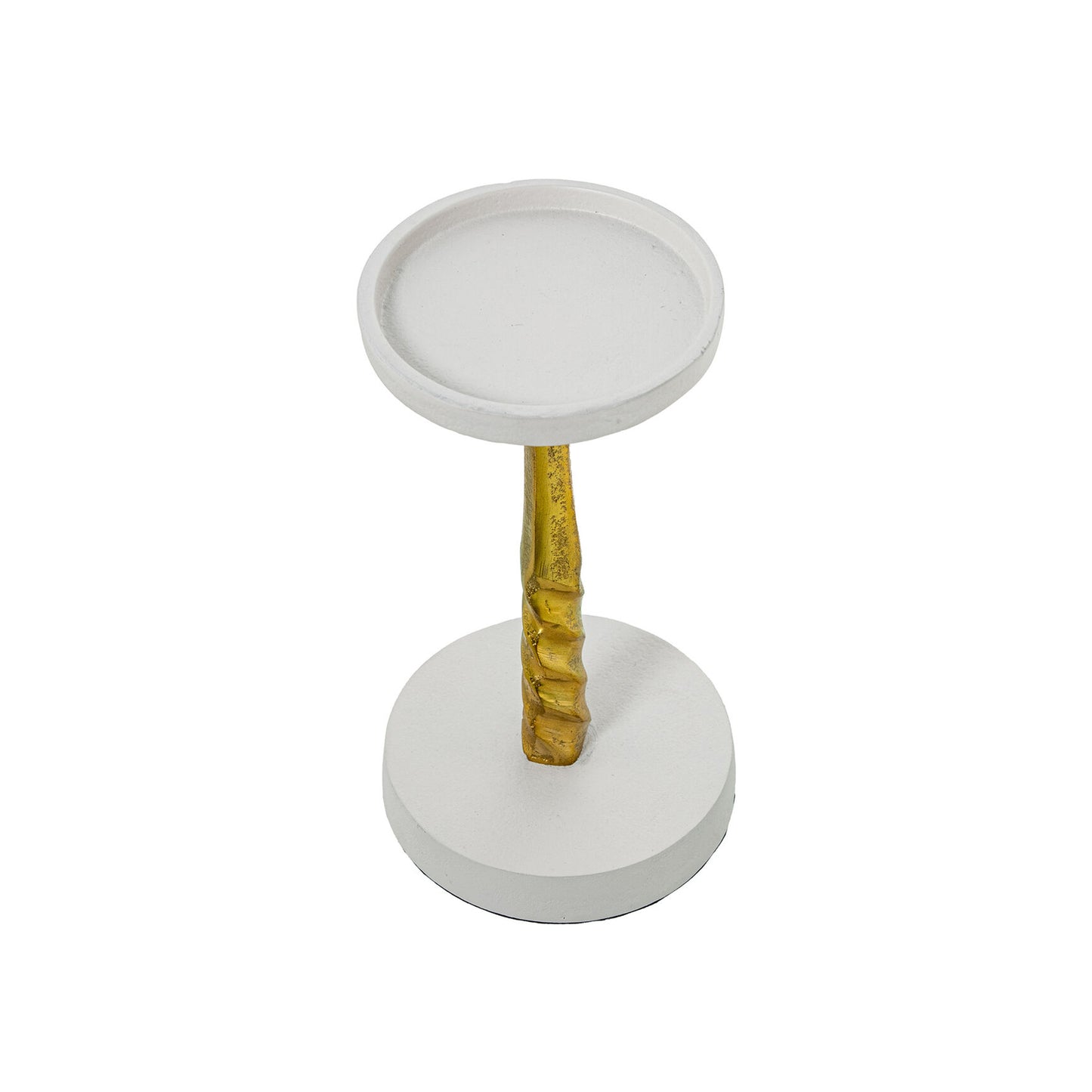 Urban Decor 21cm Pillar Candle Holder Gold & White